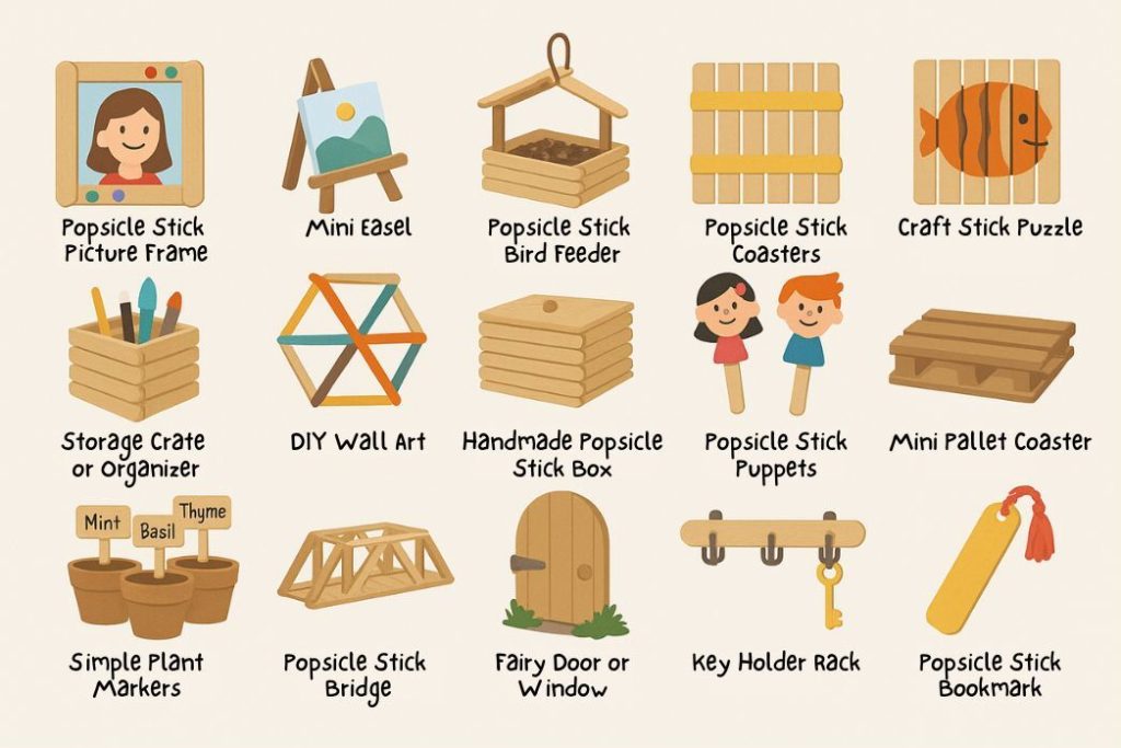 Popsicle Stick Crafts infographics
